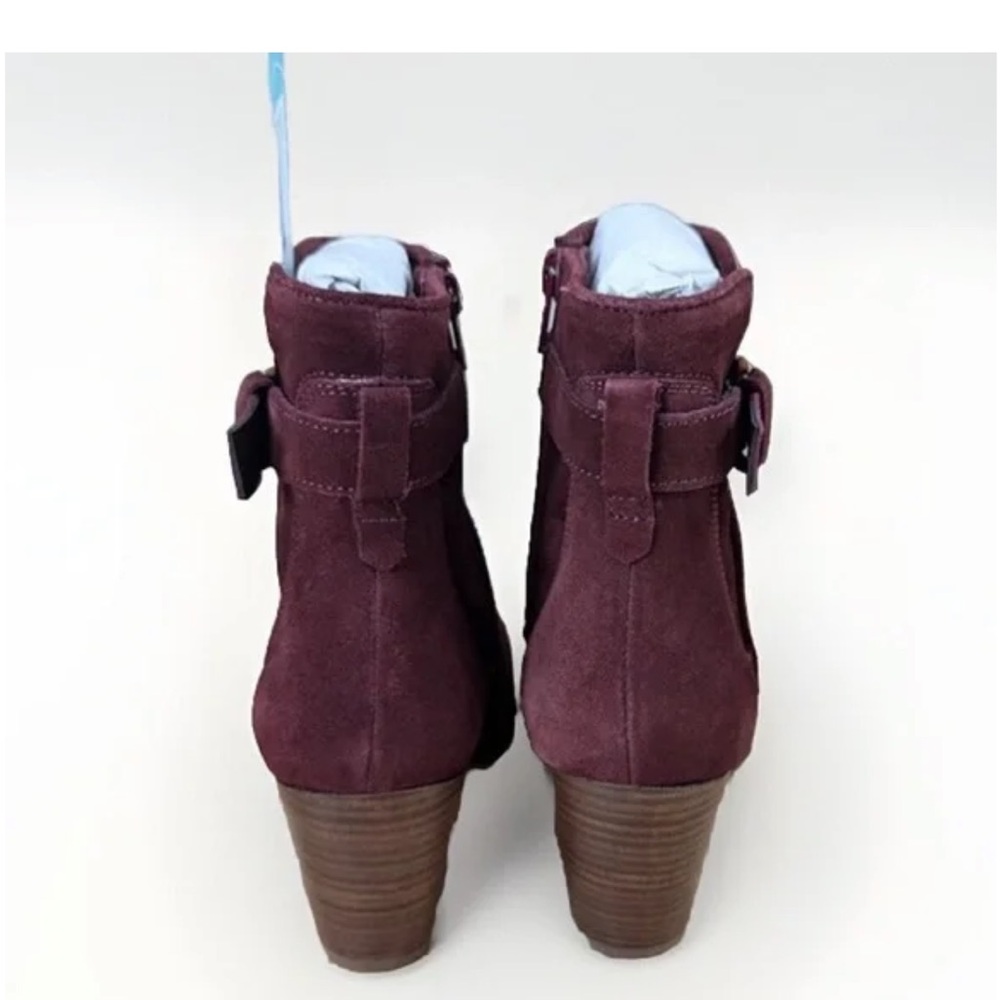 Diba sleek booties burgundy suede ankle boots - Picture 13 of 15
